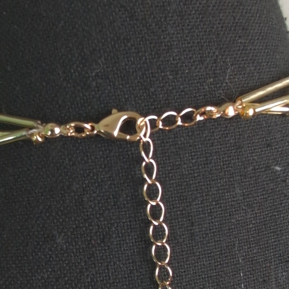 Pink and Gold Multi-Strand Necklace with Vintage Charm - Picture 6 of 12